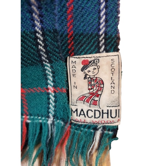 MacDhui Of Scotland Vintage Wool Scarf. Tartan. - Picture 2 of 4